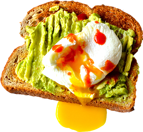 Avocado Egg Toast - Avocado Toast No Background (500x500), Png Download