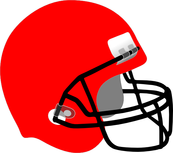 Football Helmet Clip Art At Clker - Football Helmet Clipart Red (600x529), Png Download