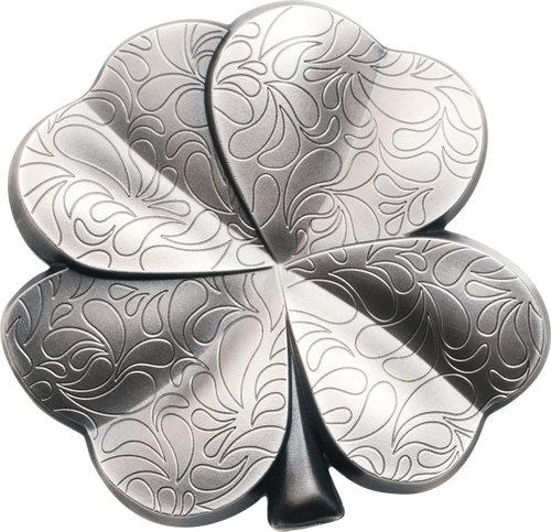 Silver Four Leaf Clover Png Transparent Background (500x483), Png Download