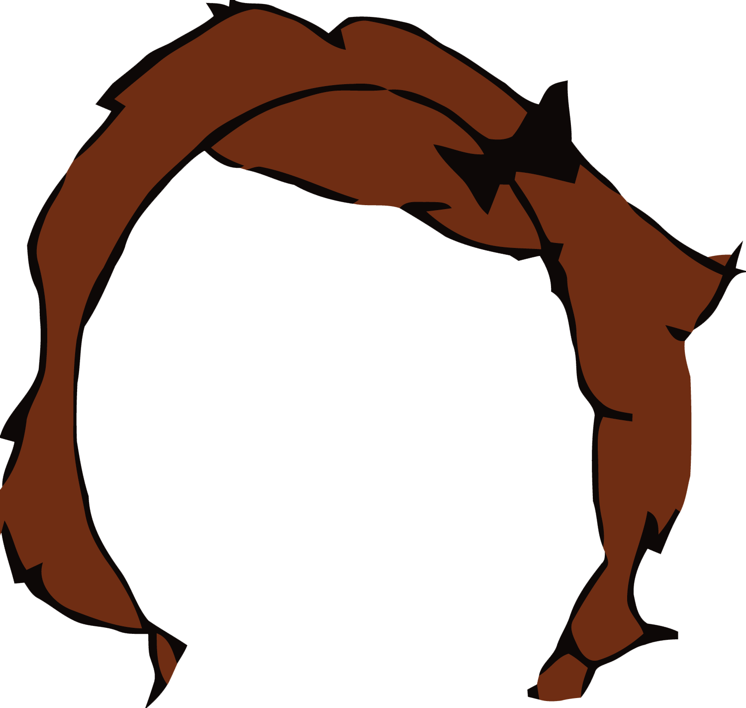 Cartoon Girl Hair Png (1500x1422), Png Download