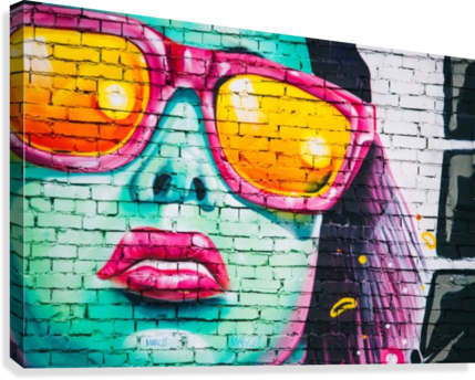 Graffiti Wall Canvas Print - Graffiti Wall Png (429x344), Png Download