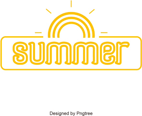 Summer Label Design With Golden Lines, Summer Label, - Calligraphy (640x640), Png Download
