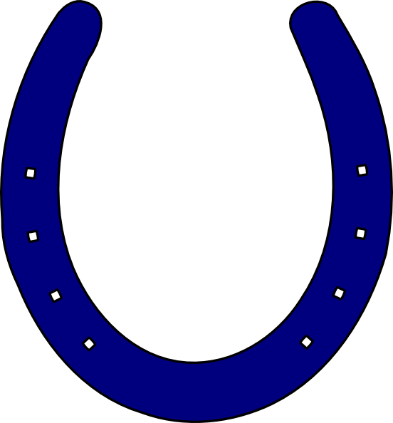 Royal Blue Horseshoe Clip Art At Clker - Arsenal Tube Station (552x594), Png Download