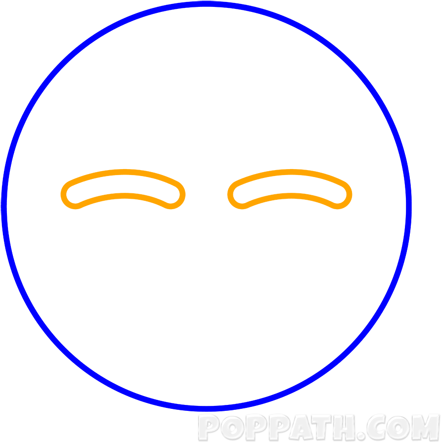Next Draw Two Bananas Like Shapes For The Eyes - Face With Tears Of Joy Emoji (1000x1000), Png Download