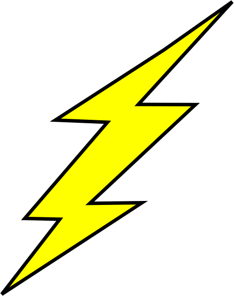 The Flash Clipart Lightening - Flash Lightning Bolt Png (474x598), Png Download