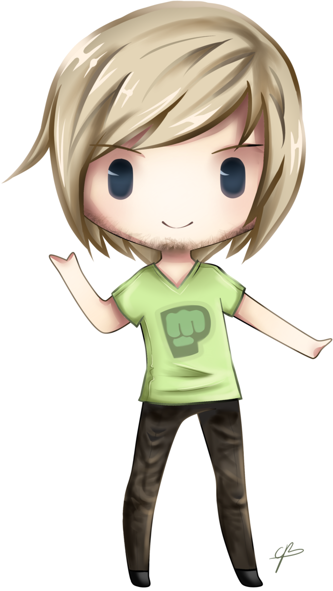 Pewdiepie Chibi Fanart - Pewdiepie (1024x1448), Png Download