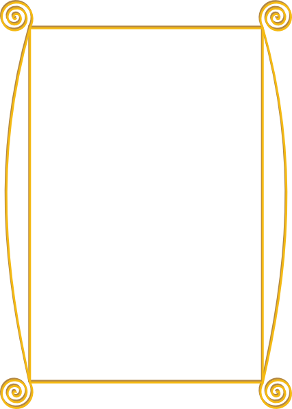 Frame Clip Art At Clker Com Online - Simple Golden Frame Png (426x597), Png Download