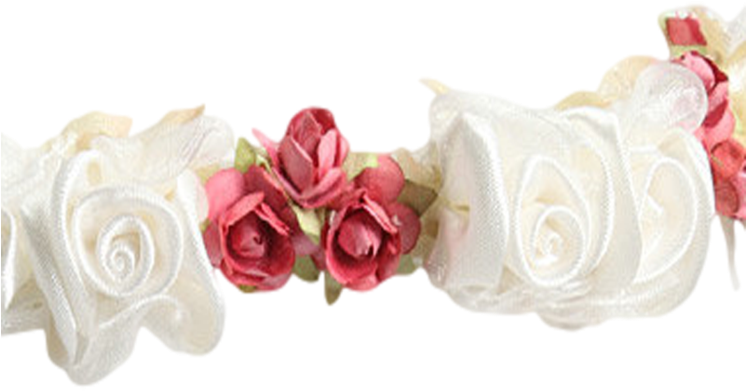 Dusty Rose Silk & Satin Floral Crown Wreath Girls - Flower (745x1024), Png Download
