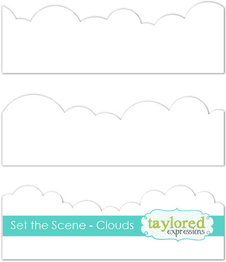 Each Package Includes Three Separate Strips Designed - Clouds Stencil (441x511), Png Download