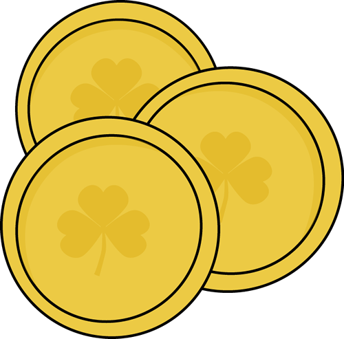 St Patricks Day - Gold Coins St Patricks Day (500x493), Png Download