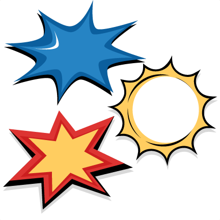 Superhero Starbursts Svg Cutting Files For Scrapbooking - Super Hero Starburst (432x432), Png Download