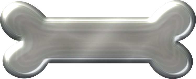 Metal Dog Bone - Dog Bone Metal Png (749x304), Png Download