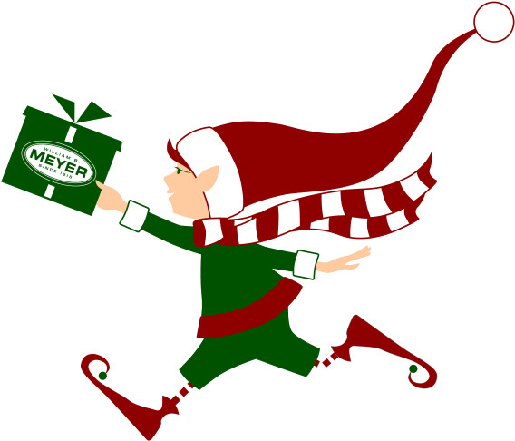 Christmas Running Silhouette (582x516), Png Download