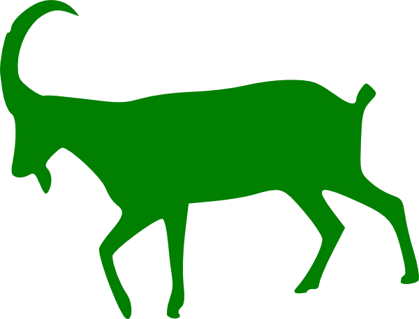 Small - Green Goat Clip Art (600x457), Png Download
