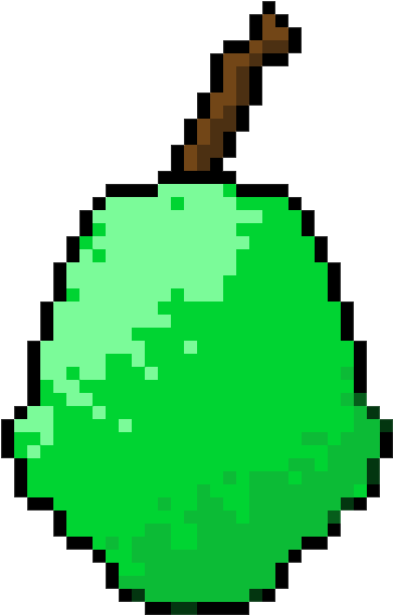 File - Pixel Art - Pear - Calavera Pixel (573x599), Png Download