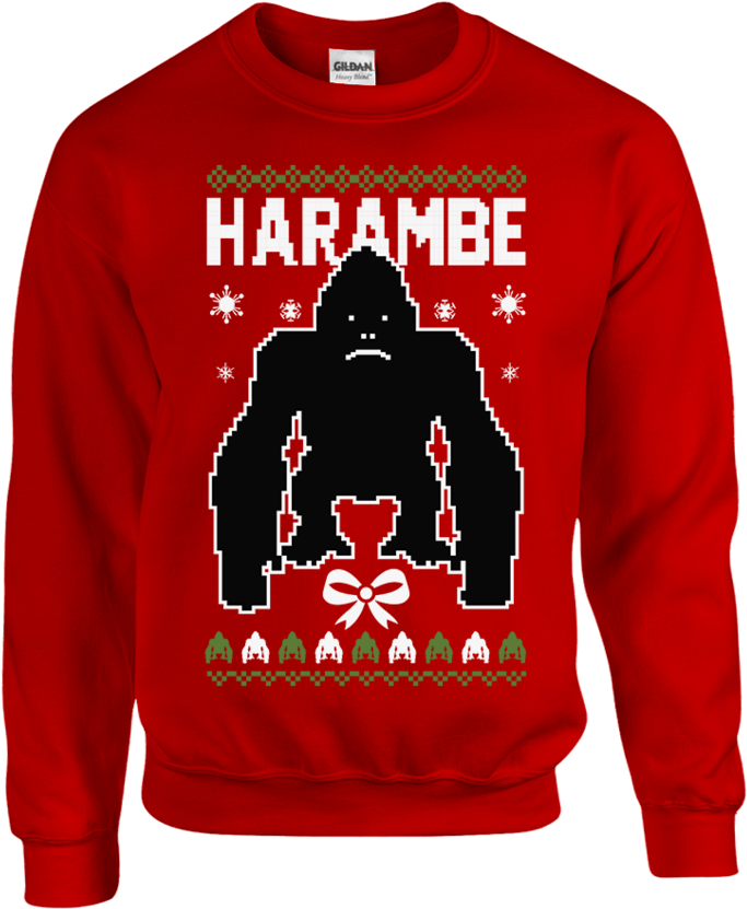 Harambe Christmas Sweater - Chesty Puller Christmas Sweater (800x945), Png Download