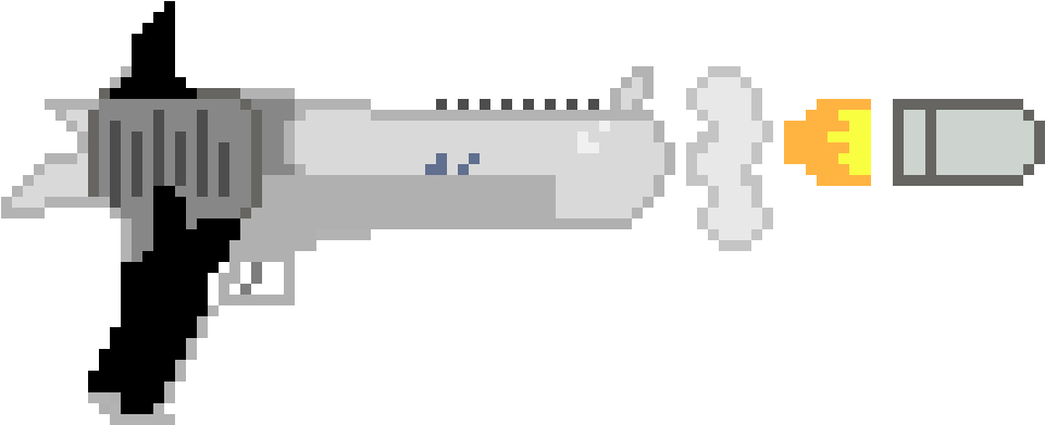 Fortnite Hand Cannon - Fortnite Hand Cannon Pixel Art (1000x490), Png Download