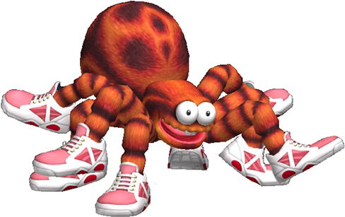 Squitter The Spider - Video Game Spiders (500x331), Png Download