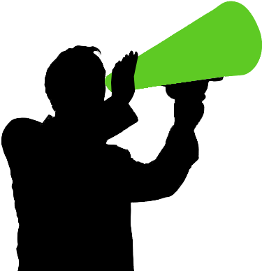 Megaphone Man Png - Man With Megaphone Png (410x410), Png Download
