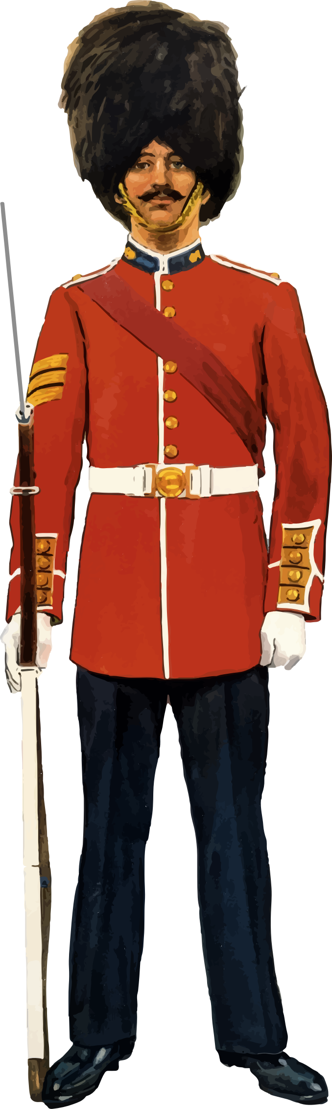 This Free Icons Png Design Of Vintage British Soldier (678x2260), Png Download