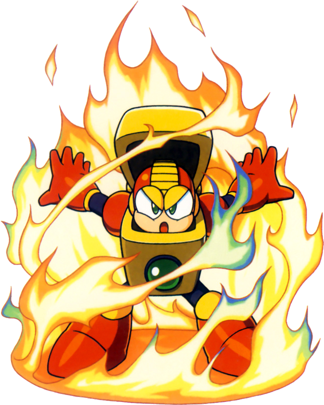 File - Heatmanart - Heat Man Mega Man (675x839), Png Download