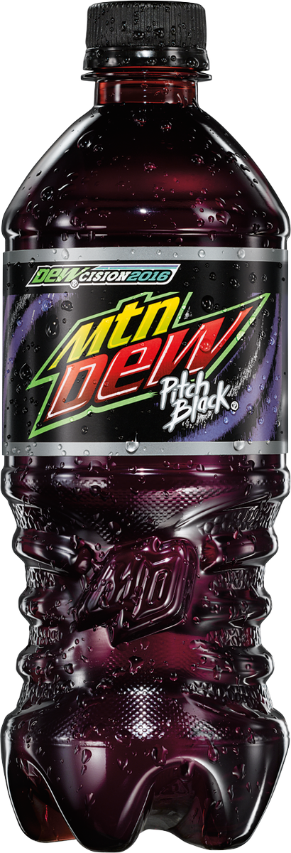 Glitchmaster🍊🎹🐻🚀 On Twitter - Mountain Dew Pitch Black Soda 12 Fl. Oz. Can (410x1200), Png Download