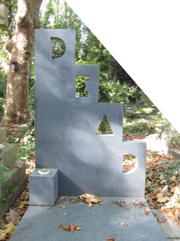 Patrick Caulfield Has A Great Tombstone - Highgate Cemetery (600x800), Png Download