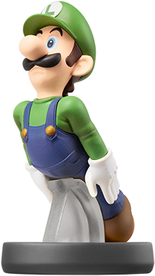 Luigi Amiibo (500x537), Png Download