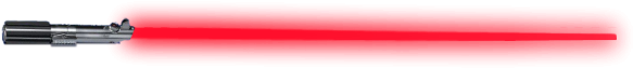 Red Lightsaber Png Image Black And White Download - Red Lightsaber Png (696x200), Png Download