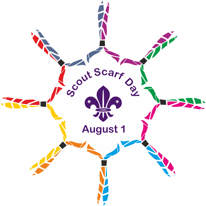 Scout Scarf Day Logo - World Scarf Day 2018 (861x861), Png Download