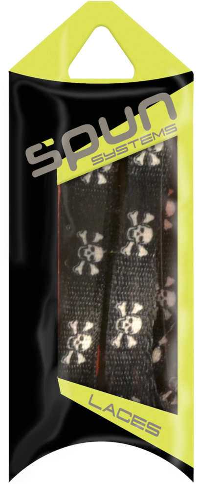 Spun™ 3/8" Printed Shoelaces - Hickies Laces (416x1024), Png Download