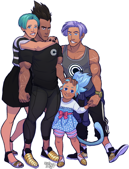 My Absolute Favourite Dbz Family - Bulma Family (500x600), Png Download