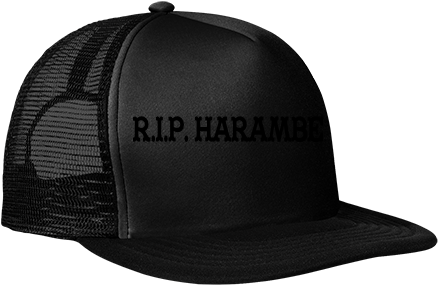 R - I - P - Harambe - Neon Flat Bill Snapback Trucker - Neon Flat Bill Snapback Trucker Cap (450x450), Png Download