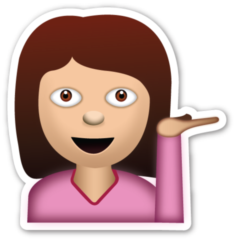 Girl Emoji Png (470x480), Png Download