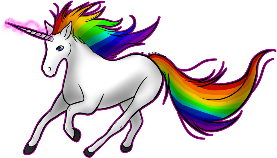 Clipart Black And White Library The Rainbow Unicorn - Que Es El Unicornio (1024x609), Png Download