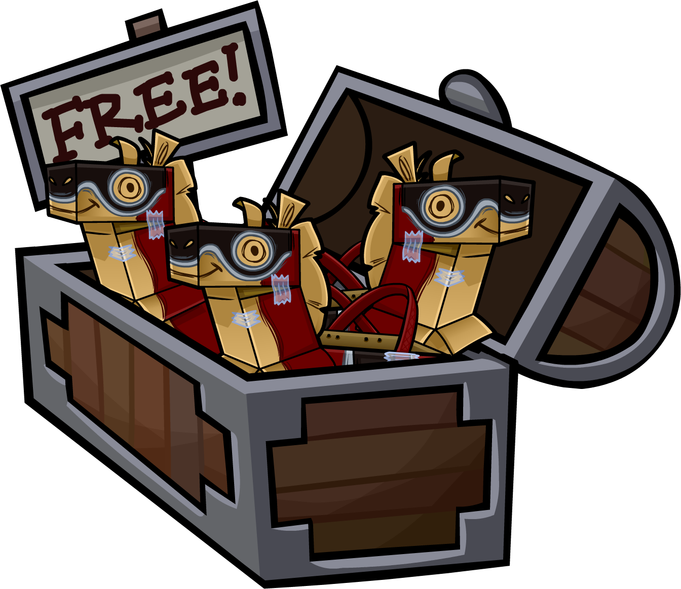 Noble Horses In Treasure Chest - Club Penguin Fiesta Medieval (1344x1163), Png Download
