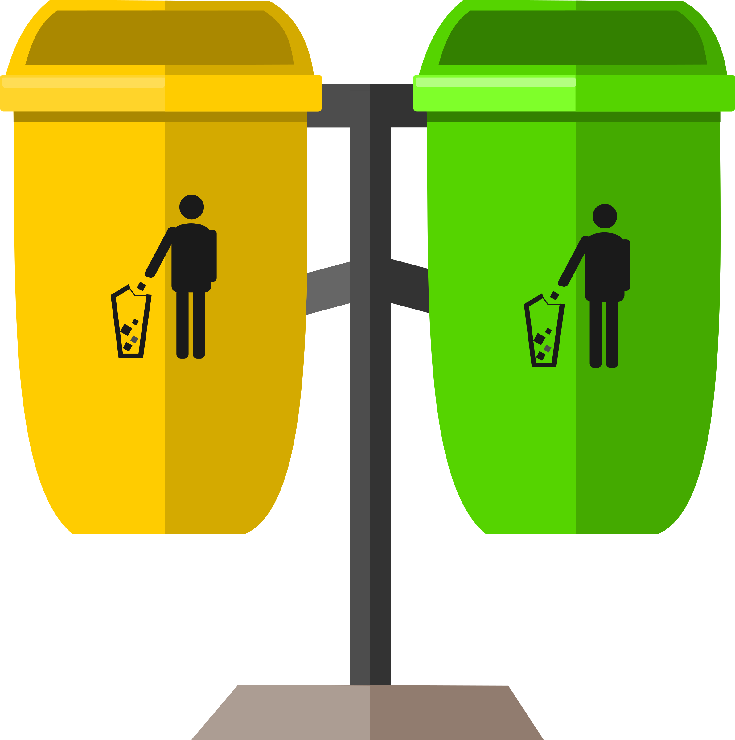 Medium Image - Trash Bins Clipart Png (795x800), Png Download