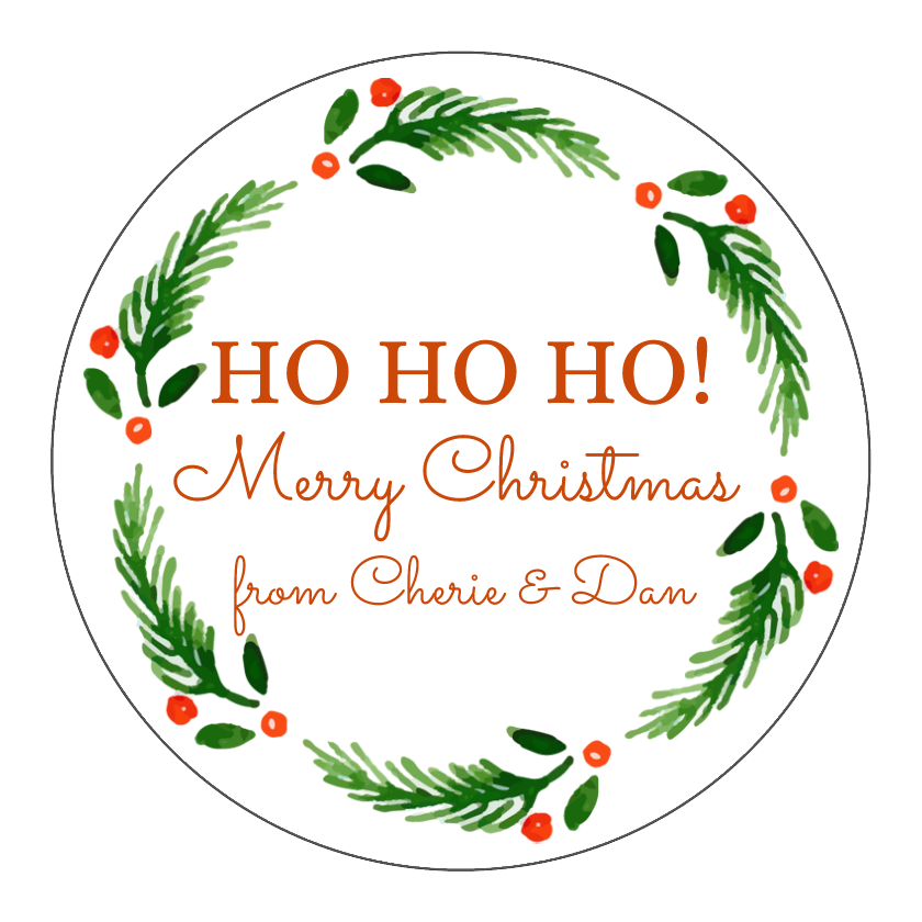 Holly Circle - Wunderbare Zeit Der Postkarten Des Jahr-| (840x840), Png Download