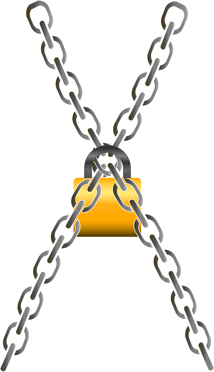 Chains Transparent Lock - Chain And Lock Png (735x1278), Png Download