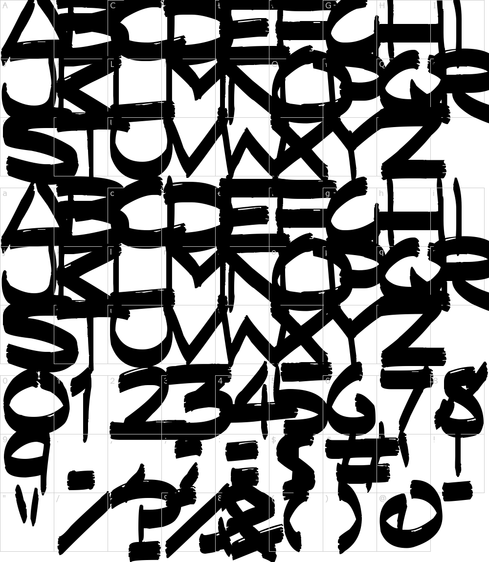 Font Characters - Flat Brush Font (1000x1150), Png Download