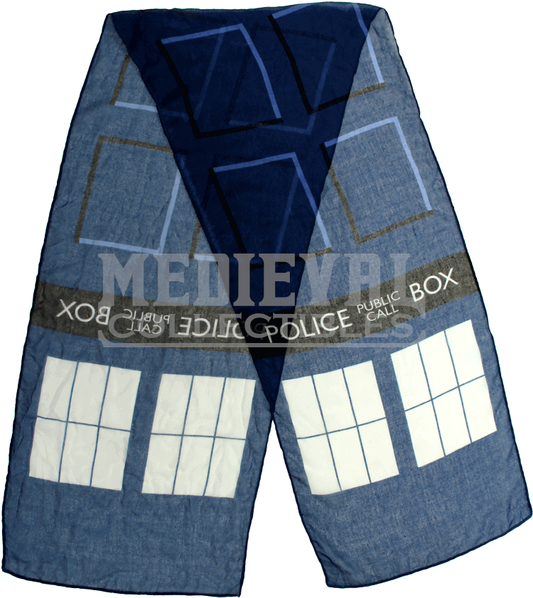 Doctor Who Lightweight Tardis Scarf - Doctor Who Tardis Men Scarf, (850x850), Png Download