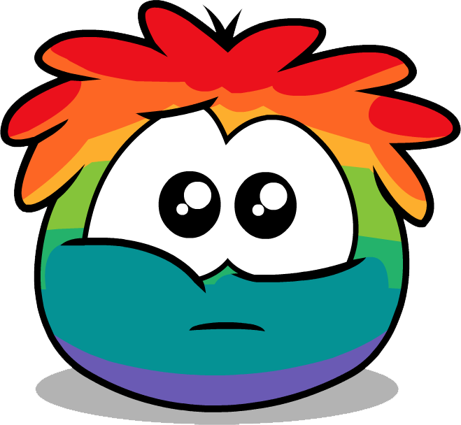Rp Sad - Png - Rainbow Puffle (659x608), Png Download