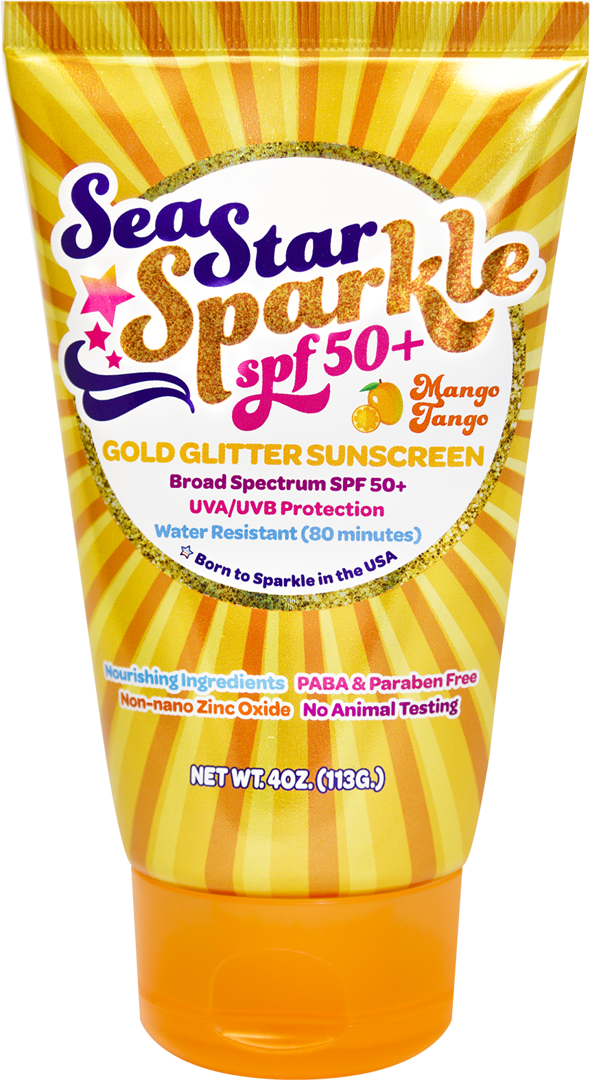 Gold Glitter 50 Png - Sea Star Pop Mango Tango Glitter Sunscreen Sunscreen (1600x1600), Png Download