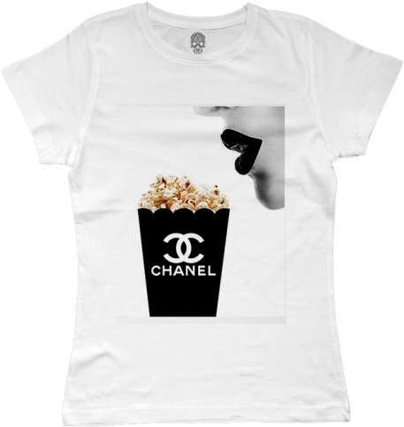 Golden Popcorn - Chanel Print (480x530), Png Download