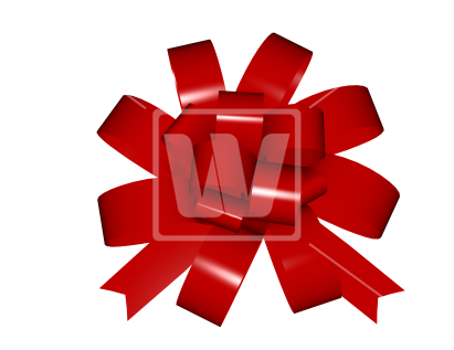 Red Gift Bow - Ribbon Transparent Background Red (550x366), Png Download