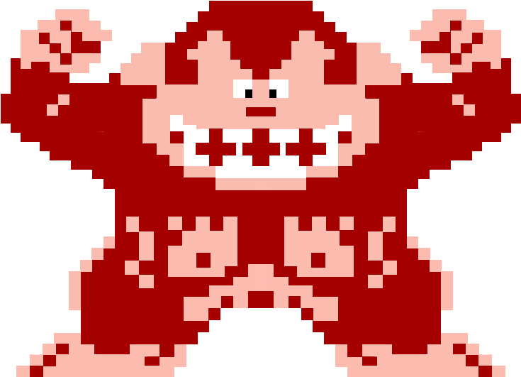 Donkey Kong 8 Bit - 8 Bit Png Render (750x1000), Png Download