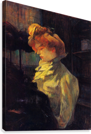 Lady Louise Blouet By Toulouse-lautrec Canvas Print - Henri De Toulouse Lautrec La Modiste (347x511), Png Download