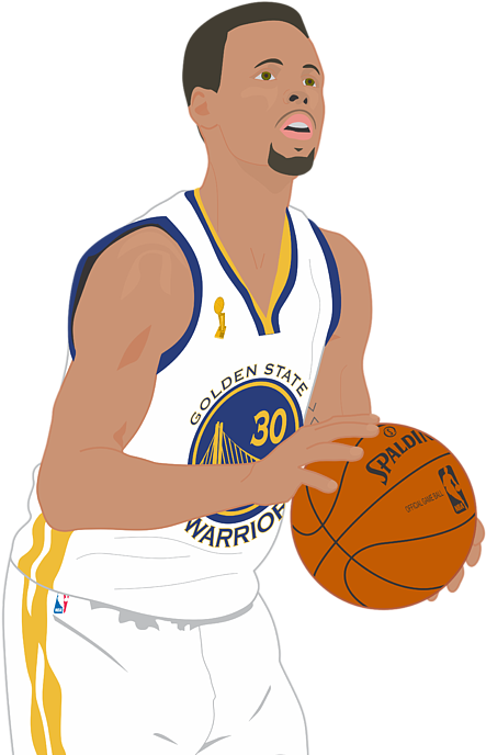 Click And Drag To Re-position The Image, If Desired - Stephen Curry Paintings (452x700), Png Download