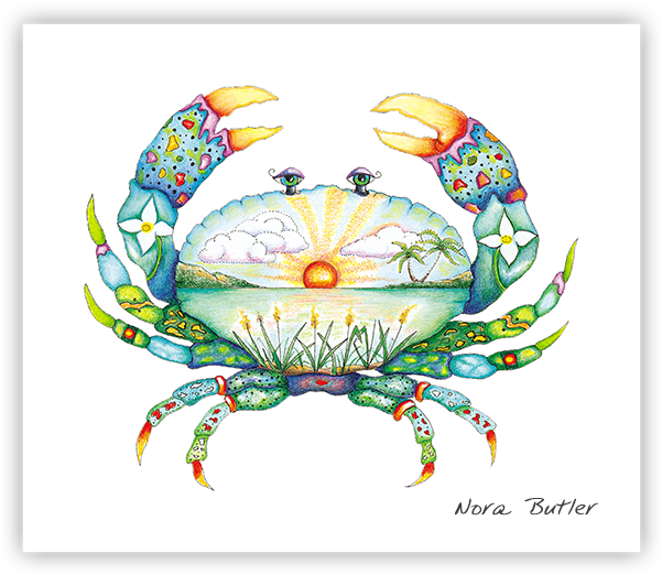 Tropical Crab Limited Edition Prints - Illustration (600x600), Png Download