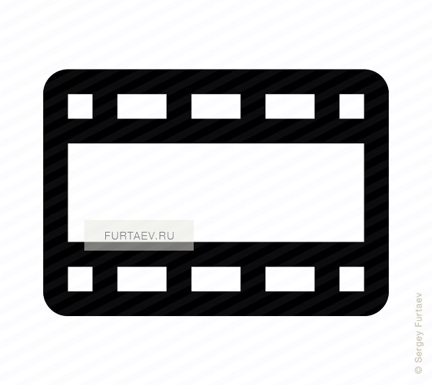 Vector Icon Of Film Tape - Icon (620x553), Png Download